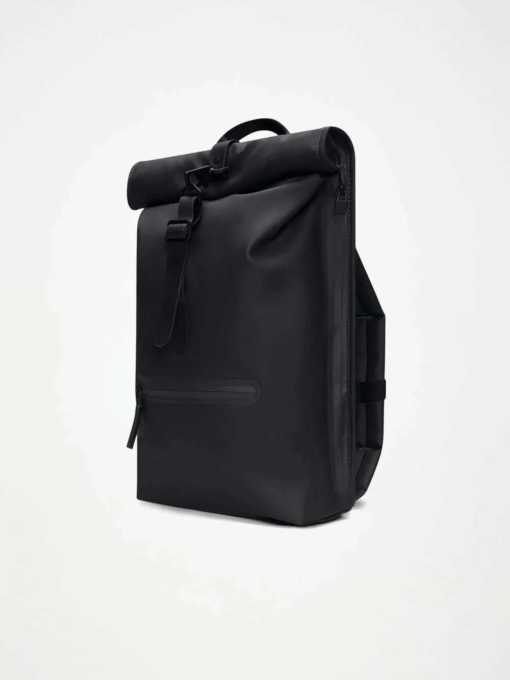 NWT- Rains Black Roll-Top Waterproof Rucksack